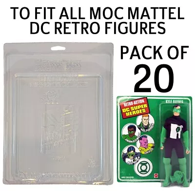 Buy Pack Of 20 Protective Cases For MOC Mattel DC Retro Figures - AFTMEG • 150£