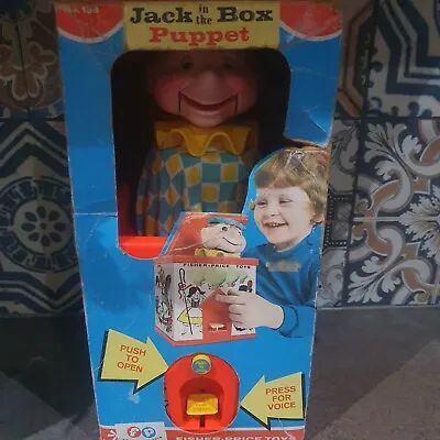 Buy Boxed Fisher Price JACK IN THE BOX Pop Up Puppet Toy Vintage In Orginal Box • 22.99£