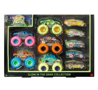 Buy Hot Wheels 1:64 Scale Glow In The Dark Collection 10 Pack Diecast Set Ideal Gift • 33.99£