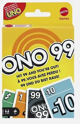 Buy UNO ONO 99 Card Game For Kids & Families, 2 To 6 Players, Adding Numbers, Gift • 7.80£