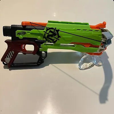 Buy NERF Zombie Strike Crossfire Bow Crossbow Gun Green Orange Hasbro A6558 Arrow • 12.99£