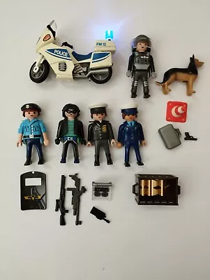 Buy Playmobil Police Figures And Motorbike Bundle • 9.90£