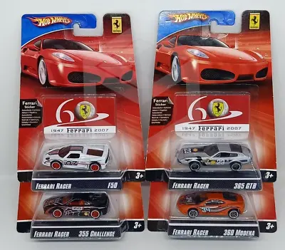 Buy Hot Wheels Ferrari Racer [f50+365 Gtb+355 Challenge+360 Modena] Lot Of 4 • 197.49£
