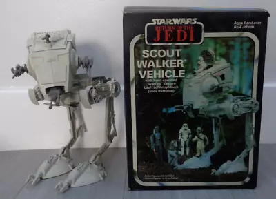 Buy Vintage Star Wars Kenner AT-ST Scout Walker With Original Box Complete • 109.99£