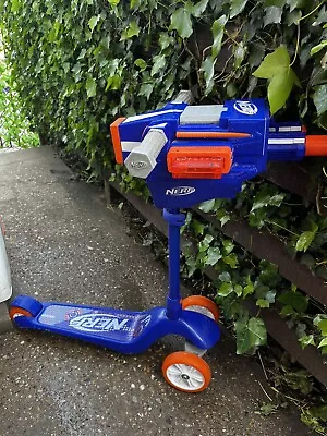 Buy NERF DUAL TRIGGER RAPID FIRE ACTION  BLASTER SCOOTER - Used Condition Working • 20£