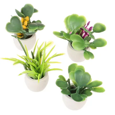 Buy 1:12 Dollhouse Miniature Green Plant In Pot Furniture Home Decor Accessories^^i • 2.10£