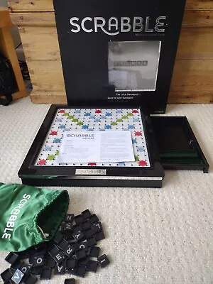 Buy Scrabble Deluxe Word Game Easy SpinTurntable Board Brand Crossword Game Mattel • 49.99£