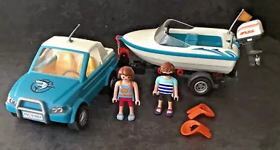 Buy Playmobil   SPEED BOAT & TRAILER WITH CAR • 9.50£