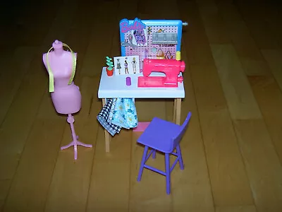 Buy Barbie, Furniture, Tailor Doll, Fashion Designer, Sewing Machine, Chair, NEW! • 15.43£