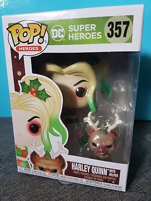 Buy Funko Pop! DC Christmas Holiday 357 Harley Quinn + Helper Figure Protecter Rare • 12.99£