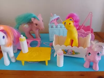 Buy My Little Pony Vintage Ponies Figures Baby Playset Furniture Accessories Hasbro • 13£