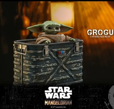 Buy Hot Toys Star Wars Grogu & Storage Equipment Box Crate 1/6 TMS043 Hover Stand • 43.50£