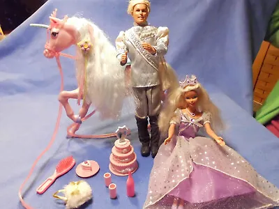 Buy Super Sweet Barbie Unicorn With Super Mane & Tail + Barbie And Ken • 25.69£