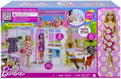 Buy Mattel - Barbie House With Doll Fully Furnished - Mattel HCD48 - (Toys /  • 39.76£