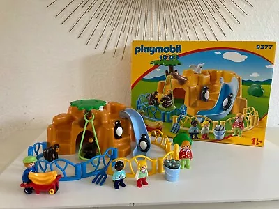 Buy Playmobil 123 Toy Animal Park Zoo Animals Monkeys, Penguins Ref: 9377 • 36.04£