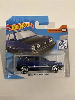 Buy Volkswagen Golf GTI Blue Car Mk2 Short Card Hot Wheels • 10.99£