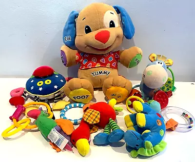 Buy Fisher Price Laugh And Learn Puppy Dog & Baby Sensory Soft Toys Bundle • 9.99£