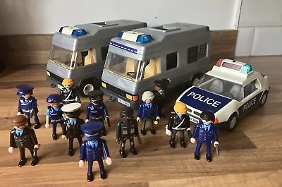 Buy Playmobil Police 2 X 4023 Riot Van City Action Car 3904 Geobra 12 Officers • 4.99£