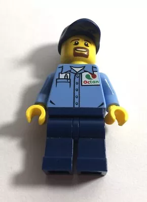 Buy Lego Minifigure, Gas Station Worker, Medium Blue Shirt With Octan Logo, Cty1119 • 3.99£