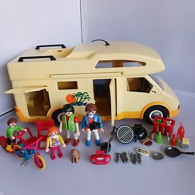 Buy Playmobil 3647 Holiday Family Camper Van Motor Mobile Home 2005 + Figures &acces • 21£