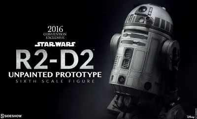 Buy 2016 Star Wars Sideshow R2-D2 PROTOTYPE UNPAINTED SDCC Exclusive - 1/6 SIZE • 161.82£
