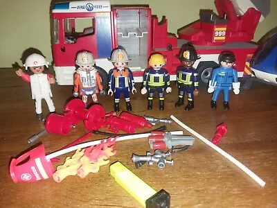 Buy Playmobil Fire Engine With Extending Ladder And Helicopter  No Blades Lights • 13£