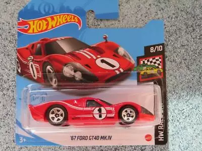Buy Hot Wheels 2021 #106/250 1967 FORD GT40 MK IV Red @E New Casting 2021 • 3.28£