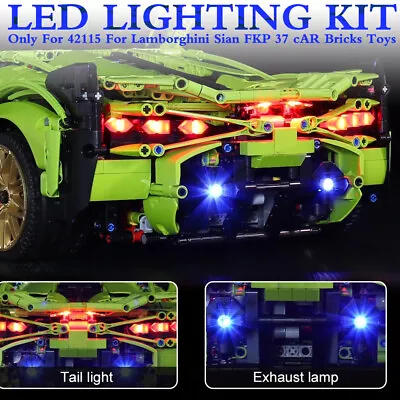 Buy DIY LED Light Lighting Kit For LEGO 42115 Fit Lamborghini Sian FKP 37 Bricks • 15.18£