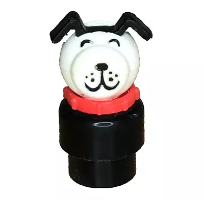 Buy Fisher Price Little People Dog Figure Black And White Vintage • 7.99£