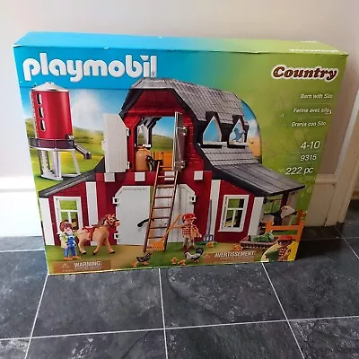 Buy Country Playmobil 9315 Barn With Silo -  Farm Building Set Children's Toy BNIB • 33.99£