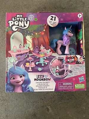 Buy Hasbro My Little Pony Izzy Moonbow Unicorn Toy Tea Party Set 21 Pieces • 8£