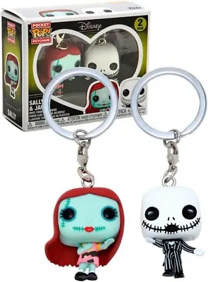 Buy Nightmare Before Christmas  Jack Skellington & Sally  2  Pocket Pop Keychain 2pk • 14.95£