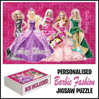Buy Personalised Barbie Fashion Jigsaw Puzzle- Add Any Name • 11.99£