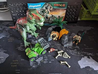 Buy Playmobil 71183 Dinosaur T-Rex Attack With Raptor And Quad Dinosaur Play Set • 17£
