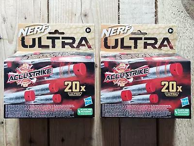 Buy X2 NERF Ultra Darts Accustrike 20 Pack NEW & SEALED Hasbro (Nerf Gun Needed) • 14.35£
