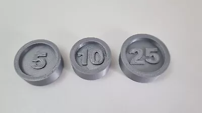 Buy 3x Fisher Price Till Cash Register Replacement Coins Spares 3D Printed In Grey • 4.49£
