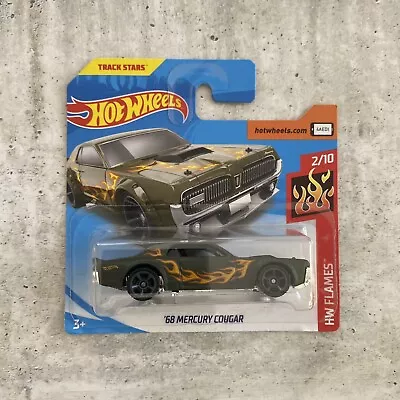 Buy Hot Wheels '68 Mercury Cougar, Green With  Orange & Red Flames, Short Card. • 3.50£
