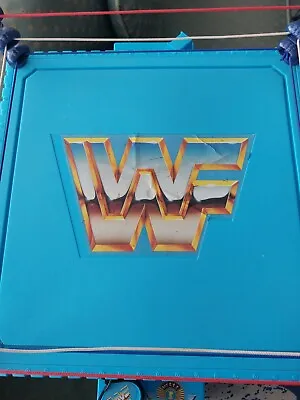 Buy Blue WWF Hasbro Wrestling Ring And 6 Figures • 110£