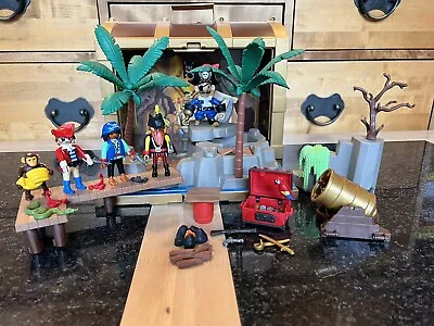 Buy Playmobil Pirate Carry Case Treasure Island Chest Playset Vintage 30 Pieces ~VGC • 40£