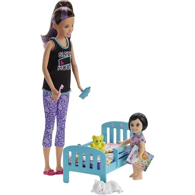 Buy Barbie Skipper Babysitters Inc 2 Doll And Play Accessories Bed Time Mattel • 19.99£