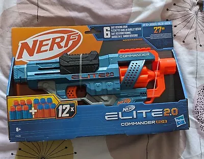 Buy NEW Nerf Elite 2.0 Commander RD-6 Rotating Drum Age 8+ 27m 12 Bullets Gun Boxed • 9.99£