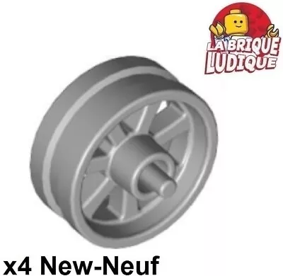 Buy LEGO 4x Wheel Rim 15mm Diameter X 6mm City Motorcycle Moto Grey / L B Gray 50862 • 2.38£