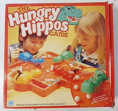 Buy THE HUNGRY HIPPOS Board Game - Hasbro - Vintage 1980s • 29.99£
