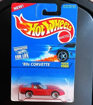 Buy Hot Wheels 1995 Issue 80's Corvette In Metallic Red - Carded - Very Nice • 4£