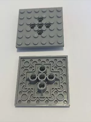 Buy Lego Light Bluish Grey Technic 6x6 Modified Plate With 5 Holes X2 73110 • 7£