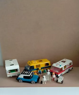 Buy Playmobil Bundle Job Lot - Balance Bus Car Caravan Accessories Figures  • 10£