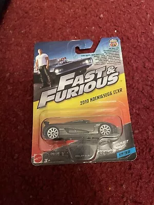 Buy Mattel Fast And Furious 2010 Koenigsegg CCXR Long Card 17/32 • 69.95£