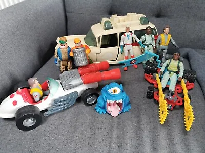 Buy Vintage The Real Ghostbusters Figures Ecto 1, Ecto 3 And Ecto 500 Plus 7 Figures • 75£