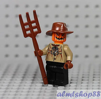 Buy LEGO - Halloween Scarecrow Minifigure - Pumpkin Head Pitchfork Zombie Monster II • 7.57£
