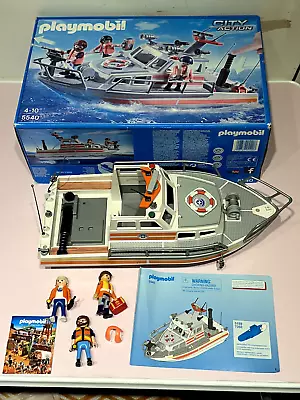 Buy Playmobil City Action Rescue Boat 5540 1999 Boxed Instructions Figures • 7.99£